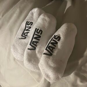 Vans white slip on socks no show